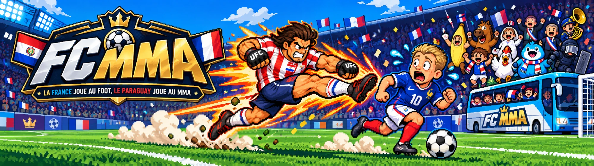 FC MMA. La France joue au foot, le Paraguay joue au MMA.